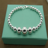 Men&#39;s &amp; Women&#39;s 925 Sterling Silver Bracelet Fashion Silver Charm Bracelet Jewelry Gift