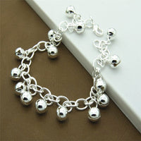 Men&#39;s &amp; Women&#39;s 925 Sterling Silver Bracelet Fashion Silver Charm Bracelet Jewelry Gift