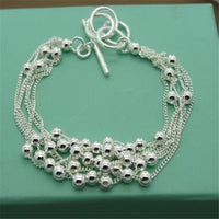 Men&#39;s &amp; Women&#39;s 925 Sterling Silver Bracelet Fashion Silver Charm Bracelet Jewelry Gift