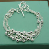 Men&#39;s &amp; Women&#39;s 925 Sterling Silver Bracelet Fashion Silver Charm Bracelet Jewelry Gift