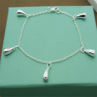 Men&#39;s &amp; Women&#39;s 925 Sterling Silver Bracelet Fashion Silver Charm Bracelet Jewelry Gift
