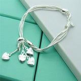 Men&#39;s &amp; Women&#39;s 925 Sterling Silver Bracelet Fashion Silver Charm Bracelet Jewelry Gift