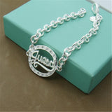 Men&#39;s &amp; Women&#39;s 925 Sterling Silver Bracelet Fashion Silver Charm Bracelet Jewelry Gift