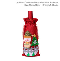 Christmas Bottle Cover Merry Christmas Decor For Home 2021 The Nightmare Before Christmas Ornments Xmas Gift New Year 2022 Noel