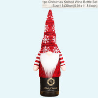 Christmas Bottle Cover Merry Christmas Decor For Home 2021 The Nightmare Before Christmas Ornments Xmas Gift New Year 2022 Noel