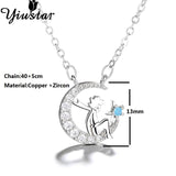 Yiustar Little Prince Necklace for Women Le Petit Charms Girls Pendant Necklace Snake Elephant Stainless Steel Jewelry Wholesale