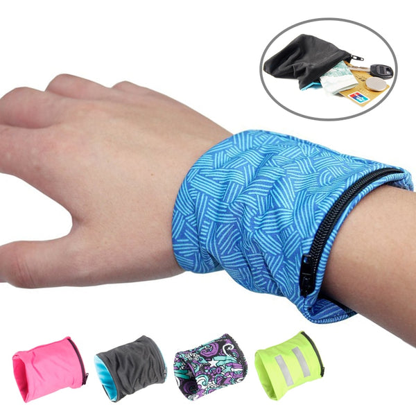 Running Wrist Wallet Coin Keys Storage Bag Badminton Tennis Wrist Pouch Reflective Zipper Pocket Sport Wristband