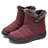 Women Boots Waterproof Snow Boots Female Plush Winter Boots Women Warm Ankle Botas Mujer Winter Shoes Woman Plus Size 43