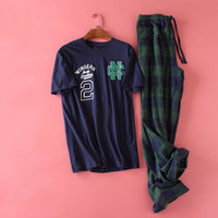 Plus Size Knit cotton Short sleeved trousers pajamas sets men pyjamas Sleepwear summer simple homewear pajamas for male