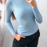 2021 Autumn Winter Thick Sweater Women Knitted Ribbed Pullover Sweater Long Sleeve Turtleneck Slim Jumper Soft Warm Pull Femme