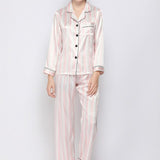 Lisacmvpnel Ice Silk Print FashionWomen Pajamas Long Sleeve Suit Comfortable Outwear Pyjamas