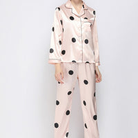 Lisacmvpnel Ice Silk Print FashionWomen Pajamas Long Sleeve Suit Comfortable Outwear Pyjamas