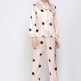 Lisacmvpnel Ice Silk Print FashionWomen Pajamas Long Sleeve Suit Comfortable Outwear Pyjamas