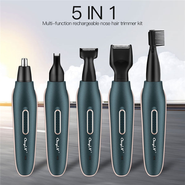 5 in 1 Nose Ear Hair Trimmer For Men Clipper Ear Face Eyebrow Nose Hair Removal Trimer Eyebrow Shaver Haircut Groomer Device