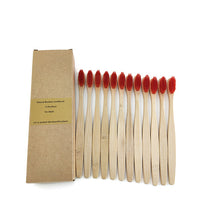 12 Pack Toothbrush Eco Friendly Bamboo Soft Fibre Toothbrush Teeth Brush Solid Bamboo Handle  100%Biodegradable