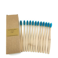 12 Pack Toothbrush Eco Friendly Bamboo Soft Fibre Toothbrush Teeth Brush Solid Bamboo Handle  100%Biodegradable