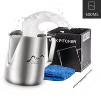 Stainless Steel Milk Frothing Pitcher Espresso Steaming Coffee Barista Latte Frother Cup Cappuccino Milk Jug Cream Froth Pitcher