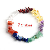 Hot Irregular Natural Crystals Chakras Stone Bracelet Beads Chips Jewelry Bracelets Yellow Crystals Clear Crystals Aquamarines