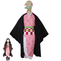 Kimetsu No Yaiba Demon Slayer Kids Cosplay Costume Halloween Carnival Gorgeous Funny Costume Nezuko Kids Wear
