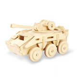 Kids 3D Wooden Puzzle Toy Military Series Tank Vehicle Animals Model Set Creative Assembled Education Toys For Children