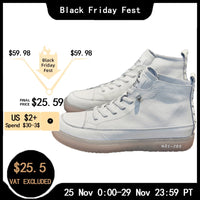 CXJYWMJL Women Genuine Leather Sneakers Spring High-top Casual Shoes Autumn First Layer Cowhide Ladies High Top Vulcanized Shoes