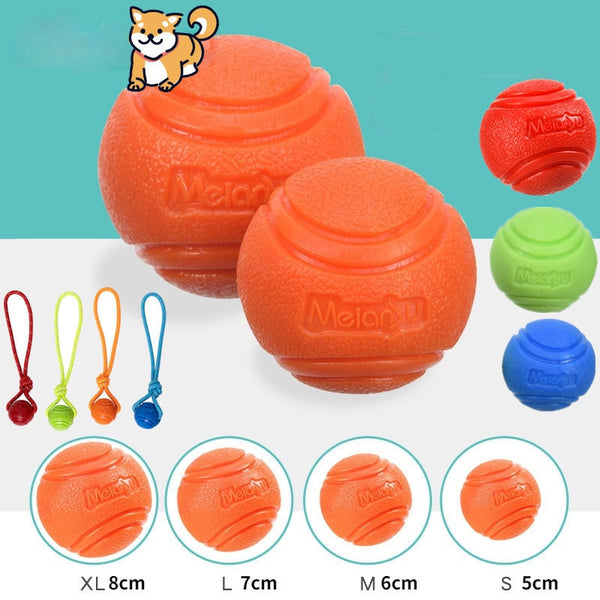 Dog Ball Pet Dog Toys Indestructible Chew Toys Ball with String Interactive Toys for Large Dog Puppy Bouncy Rubber Solid Ball