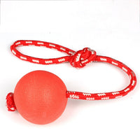 Dog Ball Pet Dog Toys Indestructible Chew Toys Ball with String Interactive Toys for Large Dog Puppy Bouncy Rubber Solid Ball