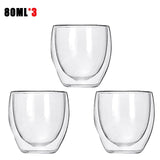 Transparent glass coffee cup milk whiskey tea beer double creative heat resistant cocktail Vodka wine mug Drinkware tumbler cups