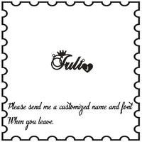 Fashion Custom Name Pendant Necklace With Heart Crown Any Letter Choker Necklace Stainless Steel Women&#39;s Jewelry Christmas Gifts