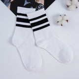 New Butterfly Socks Women Streetwear Harajuku Crew Kawaii Stripe Fashion Ankle Funny Cotton Embroidered Expression