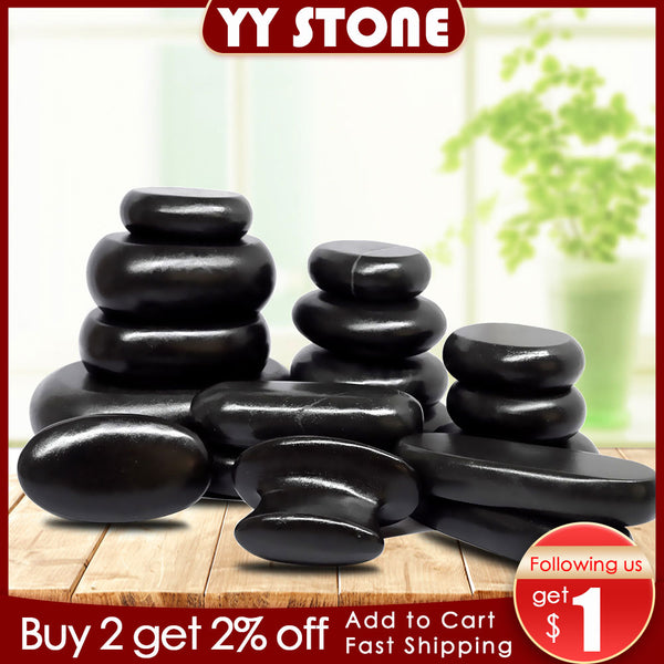 Hot Stone Massage Set Relieve Stress Back Pain Health Care Acupressure Lava Basalt Stones for Healthcare hot spa rock