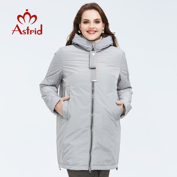 Astrid 2021 Spring new arrival women jacket outerwear high quality plus size mid-length style with zipper women fashion  AM-8608