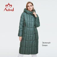 Astrid 2021 New Winter Women&#39;s coat women long warm parka Plaid fashion thick Jacket hooded Bio-Down female clothing Design 9546