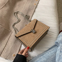 Scrub Leather Brand Designer Shoulder Simple Bags For Women 2022 Chain Rivet Luxury Crossbody Bag Female Fashion Small Handbags