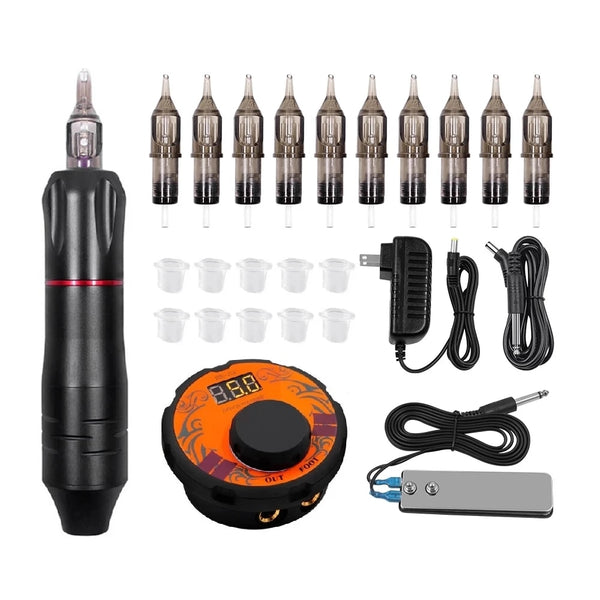 BMX Professional  Rotary Tattoo Machine Swiss Motor Pen Permanent Makeup Tattoo Machine Sets Strong Quiet Motor Supply