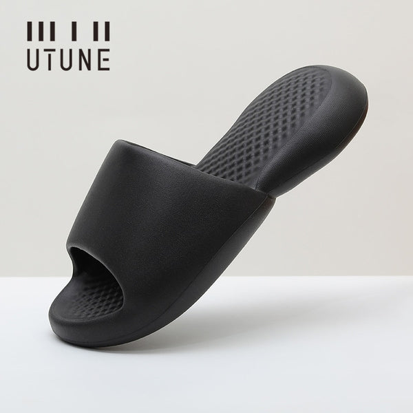 UTUNE Men&#39;s Slippers Indoor Shoes For Man Soft Summer EVA Sandals Mute Non-slip Women Fish Slides Bathroom zapatillas de casa