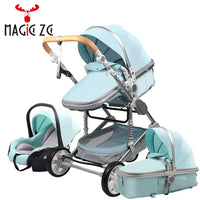 Poussette Stroller 3 in 1 Portable Travel Baby Carriage Folding Prams Aluminum Frame High Landscape Car for Newborn  Babyboomer