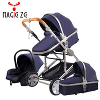 Poussette Stroller 3 in 1 Portable Travel Baby Carriage Folding Prams Aluminum Frame High Landscape Car for Newborn  Babyboomer