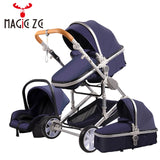 Poussette Stroller 3 in 1 Portable Travel Baby Carriage Folding Prams Aluminum Frame High Landscape Car for Newborn  Babyboomer