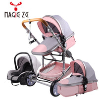 Poussette Stroller 3 in 1 Portable Travel Baby Carriage Folding Prams Aluminum Frame High Landscape Car for Newborn  Babyboomer