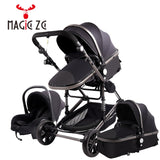 Poussette Stroller 3 in 1 Portable Travel Baby Carriage Folding Prams Aluminum Frame High Landscape Car for Newborn  Babyboomer