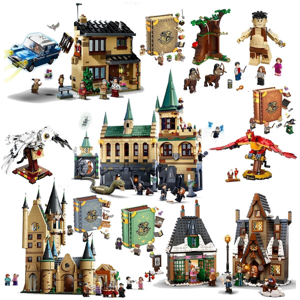 Newest Harris Forbidden Forest Umbridge's Encounter Tower 4 Privet Drive Attack on The Burrow Hedwig Building Blocks Toys Gifts