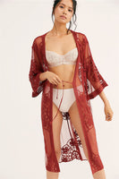 2022 Lace Beach Pareo Beachwear Swim suit Cover up Playa Pareo Tunics for Beach Kimono Swimwear Women Lace Beach Dress #Q767