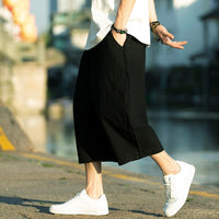 Men Harajuku Harem Pants 2022 New Mens Summer Cotton Linen Joggers Pants Male Vintage Chinese Style Sweatpants Fashions