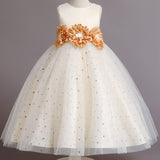 Pegeant Sequined Backless Kids Dresses for Girls Wedding Party Princess Dresses Baby Girls First Communion Layered Tutu Dresses