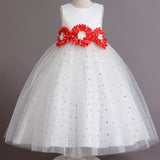 Pegeant Sequined Backless Kids Dresses for Girls Wedding Party Princess Dresses Baby Girls First Communion Layered Tutu Dresses