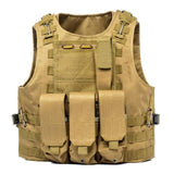 USMC Airsoft Military Tactical Vest Molle Combat Assault Plate Carrier Tactical Vest 7 Colors CS Outdoor Clothing Hunting Vest