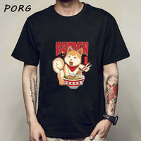 Shiba Inu Japanese Printed Funny Men/Women Tshirt Anime Shirt Oversized Clothes O-Neck Funny T Shirts for Men Tops Tees 2021
