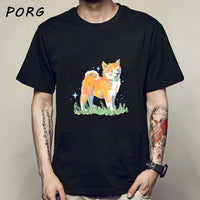 Shiba Inu Japanese Printed Funny Men/Women Tshirt Anime Shirt Oversized Clothes O-Neck Funny T Shirts for Men Tops Tees 2021