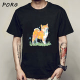 Shiba Inu Japanese Printed Funny Men/Women Tshirt Anime Shirt Oversized Clothes O-Neck Funny T Shirts for Men Tops Tees 2021